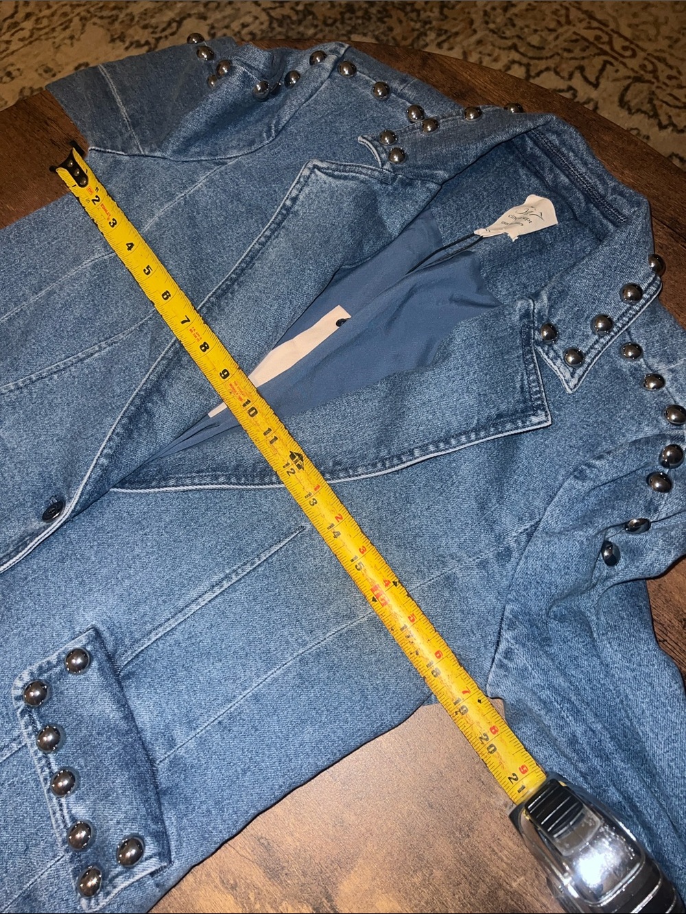 Cinq a Sept Milly Studded Denim Blazer - Picture 9 of 12